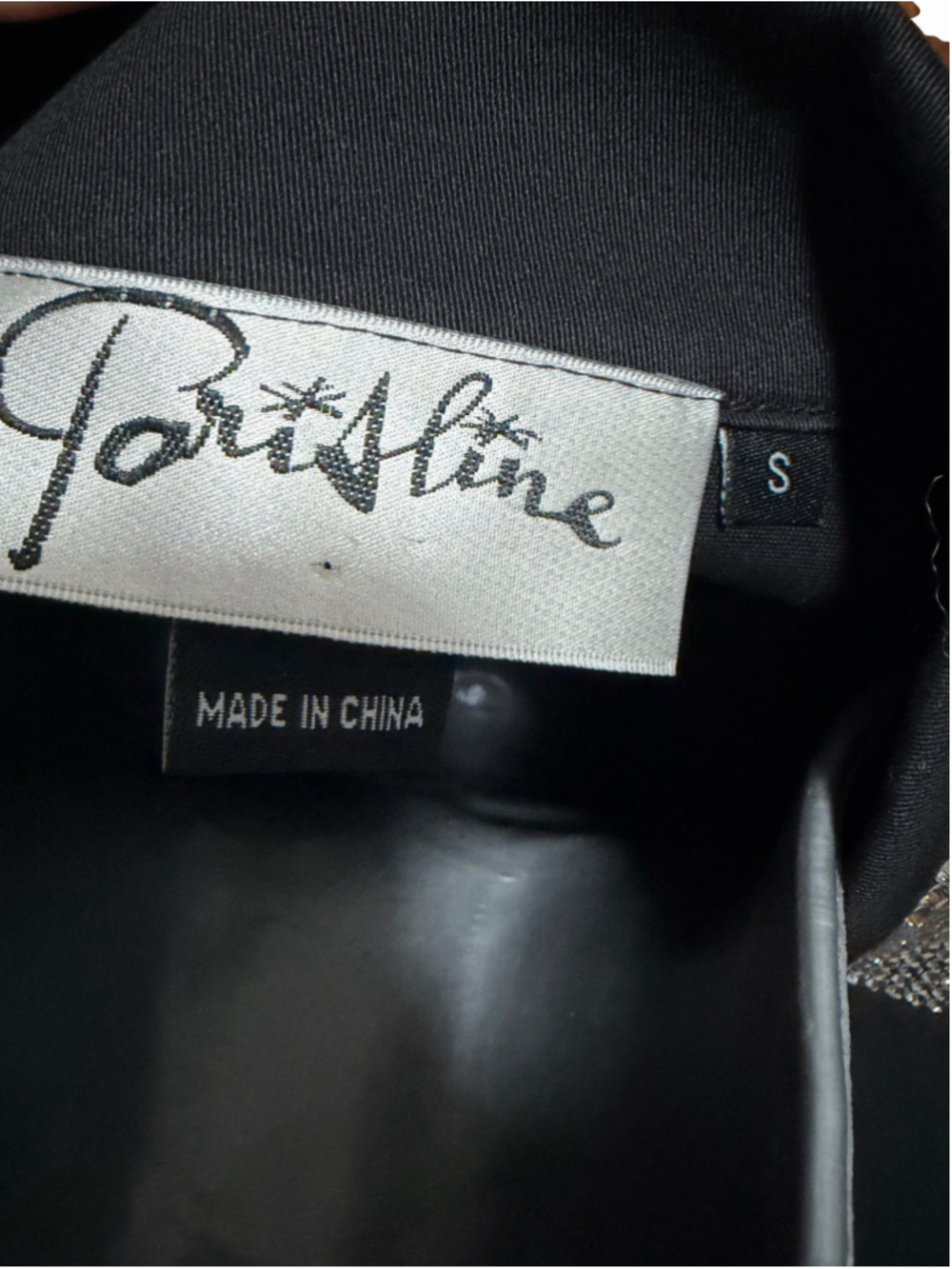 Parisline Black Denim Rhinestone Bling Vest Women's Small - Picture 6 of 9